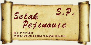 Selak Pejinović vizit kartica